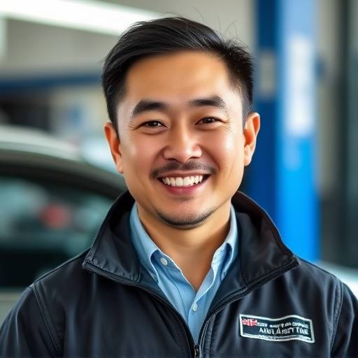 A smiling headshot of Kenji Tanaka, the service advisor at AutoSolutions Garage.