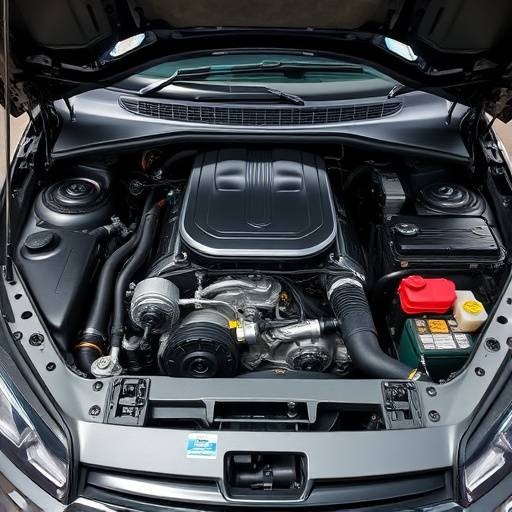 After photo of a sparkling clean engine bay with new components, showcasing the results of a complete engine overhaul.